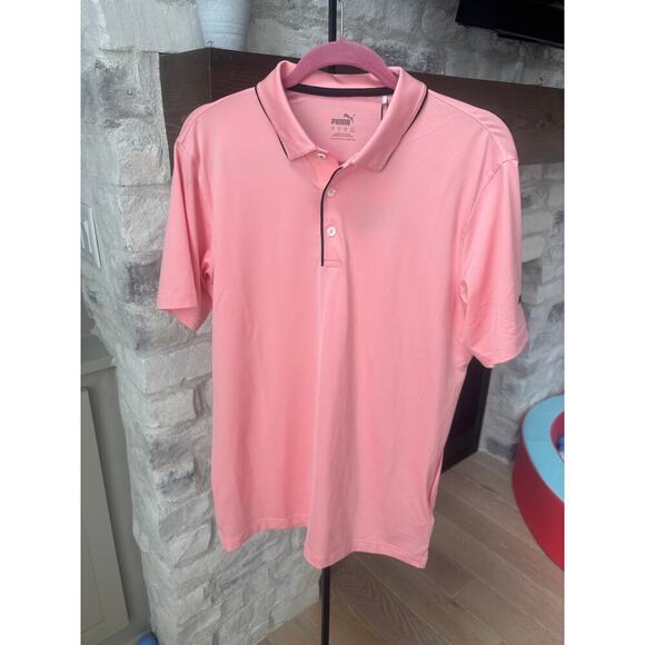 Puma Men's Peach Smoothie MATTR Bridges Polo Shirt Size S - Picture 4 of 8